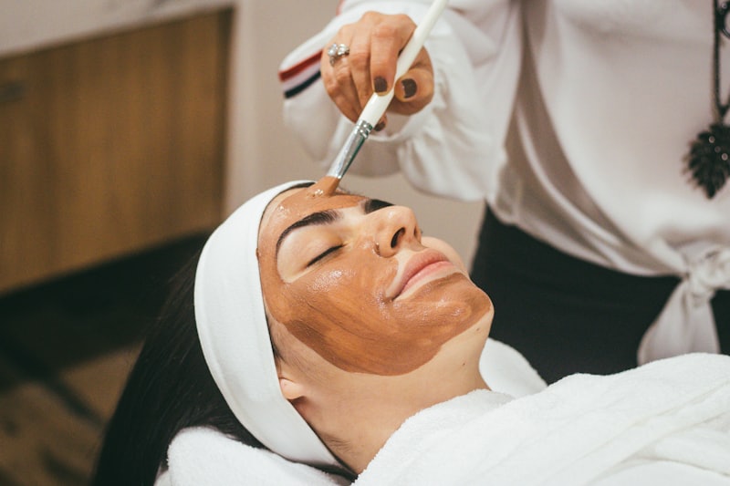 A soft plant-based treatment being brushed onto skin